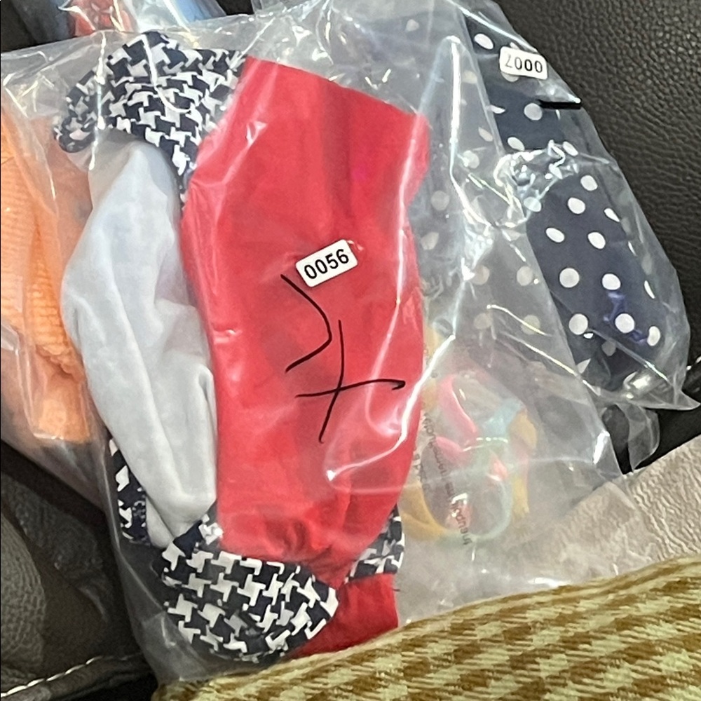 Red and Blue Patterned Bikini Bottom - Picture 9 of 10